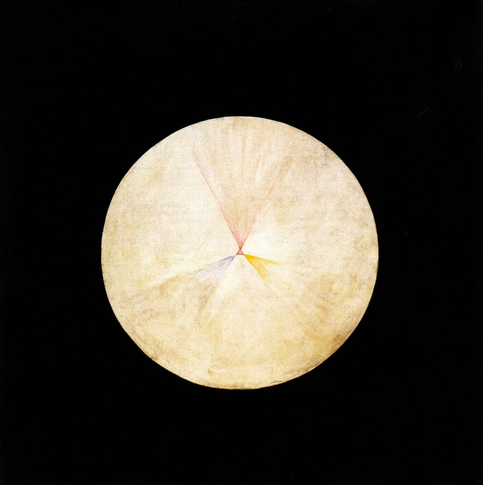 Hilma af Klint, The Swan, No. 14, 1915: a pale circle on a dark ground