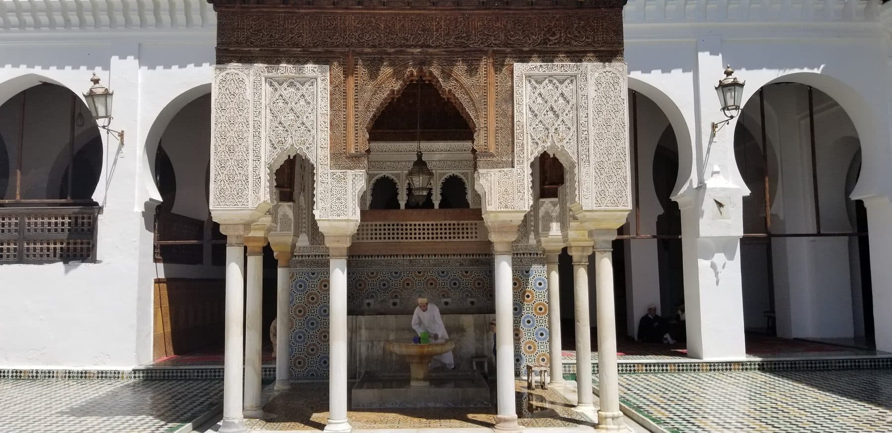 Fountain in the courtyard of al-Qarawiyyin, Fez